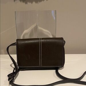 Liz Claiborne Brown Crossbody Wallet